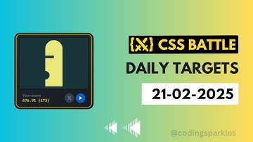 CSS Battle Daily Target Solution | February 21, 2025 | HTML CSS