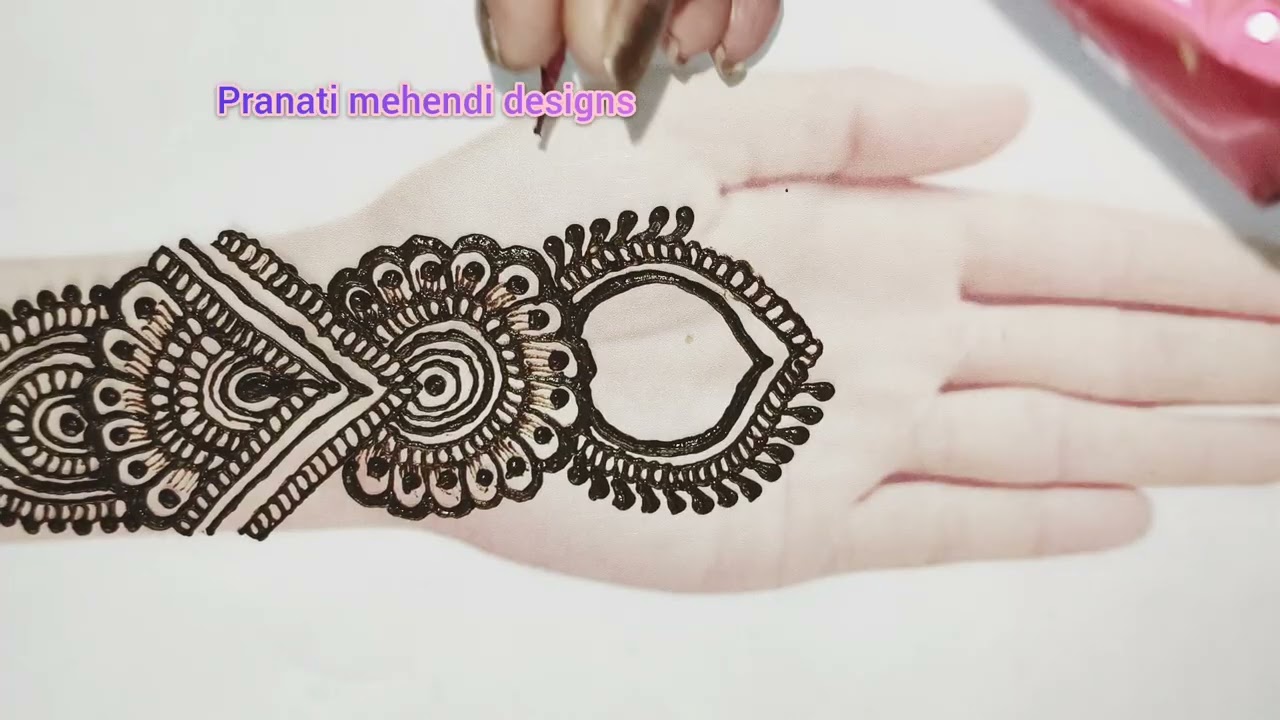 Simple and easy arabic mehendi design I mehendi design for front side hand l youtube l mehendi l