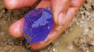 Red diamond unearthed, huge purple diamond found embedded in rock