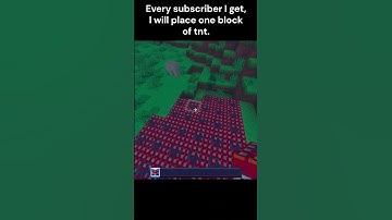 Placing 1 block of tnt for every subcriber I get: Day 13 #shorts #viralvideo #minecraft