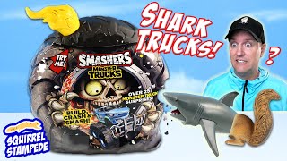 SMASHERS Monster Trucks Shark Tire Wheel Building Kit Review