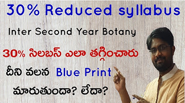 30% Deleted topics in inter second year Botany | Blue Print | Total Syllabus Analysis