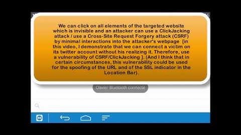 [CVE-2017-5394] Firefox for Android: Addressbar Spoofing , ClickJacking Vulnerabilities