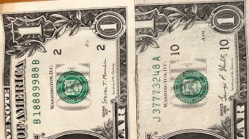 $100 $1s Star notes fancy serial numbers looking through