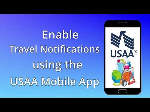 usaa set travel notification