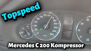 2005 Mercedes Bens C 200 Kompressor Topspeed German Autobahn Beschleunigung