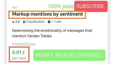 Markup mentions by sentiment toloka training 100% pass