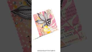 Mini Art Journal Page Using Bee Crafty Stamps Dinkables. Xbevx