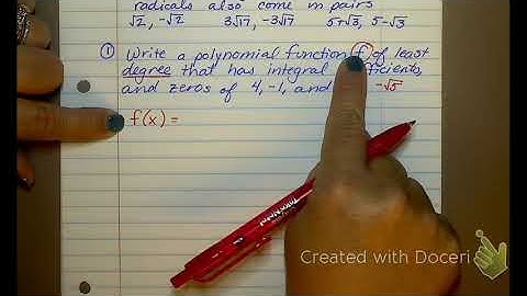 7.2B Writing Polynomials from Roots 9/9/19