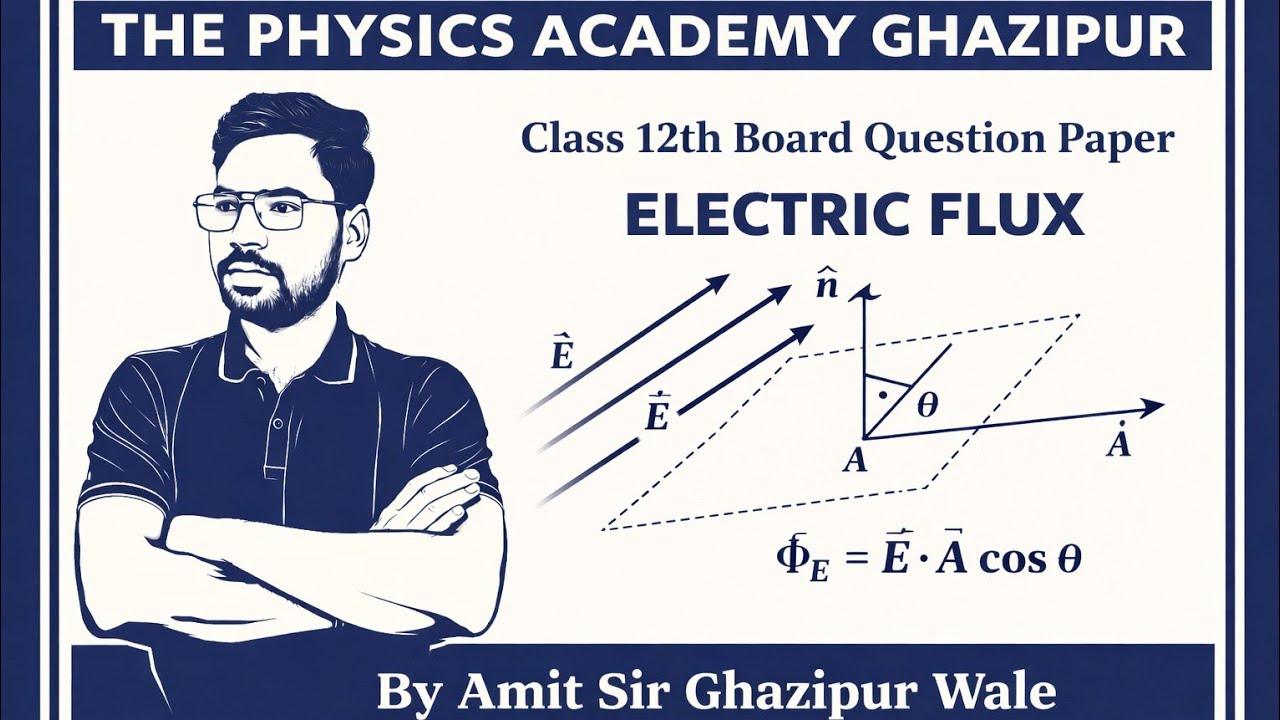 Class 12th board question electric flux in easy way 