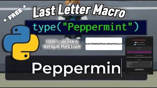 Using a PYTHON MACRO to WIN in Roblox Last Letter.