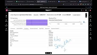 SAS Viya How to run and interpret Linear Regression on SAS Viya