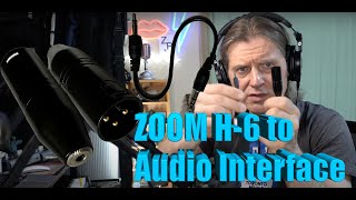 Connecting a ZOOM H6 (RODE Video Micro) to an Audio Interface