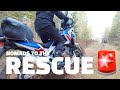 On the trail, camping and helping out! Tenere 700 and Africa Twin 1100
