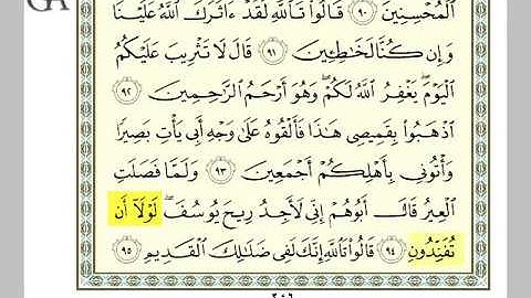 سورة يوسف من الاية 91 إلى 95 بصوت الحصري والعفاسي (23)