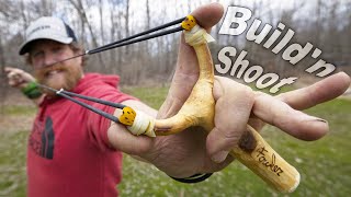 Slingshot Build & Shoot - Day 8 of 30 Day Survival Challenge Maine Lockdown