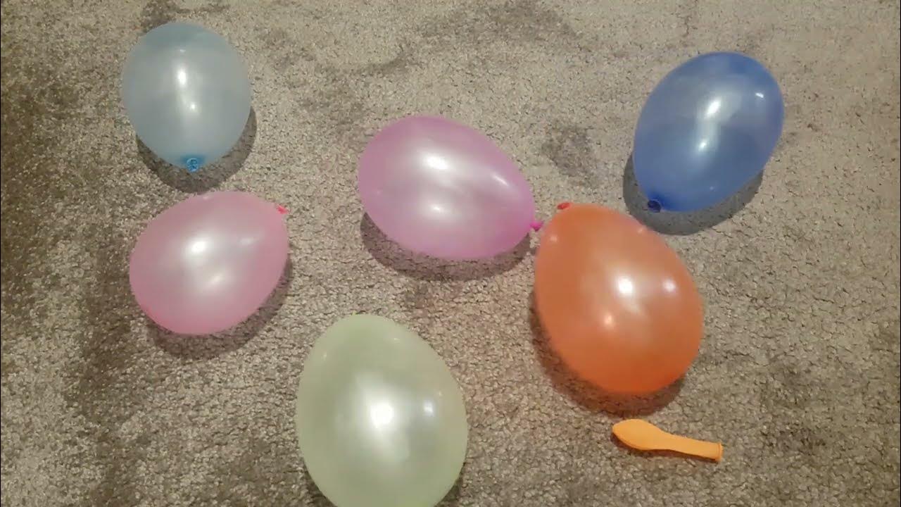 Blowing up & massaging small water balloons ASMR YouTube