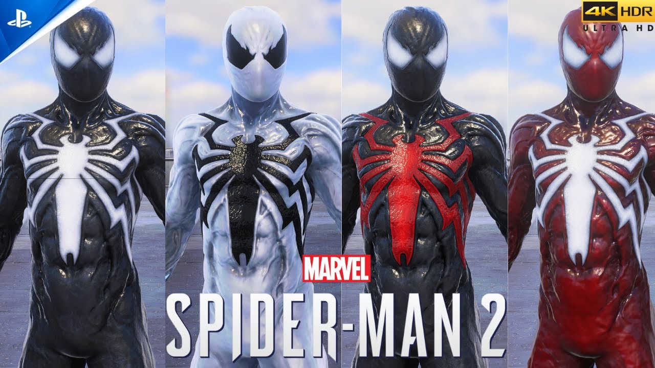 Spider-Man 2 PS5 Ultimate 9 Max Level All Symbiote Suit Styles Combat & Swinging 4K60FPS GAMEPLAY