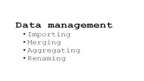 Introduction to R - Lesson 3 - importing, merging, aggregating