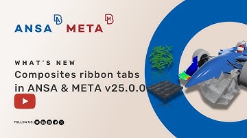 New Composites ribbon tabs in ANSA and META v25.0.0