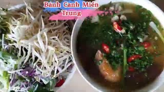 MUKBANG,ซุปกุ้งและเนื้อ, BÁNH CANH MIỀN TRUNG,cách nấu bánh canh miền Trung ngon, Hoàng Anh family.