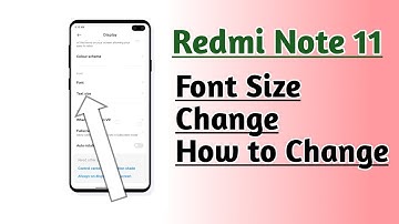 Redmi Note 11 Font Size Change How to Change