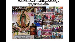 Fiestas patronalesen Honor a la Virgen de Guadalupe11, 12 y 13 Diciembre 2022Cienega y Mancillas Ri