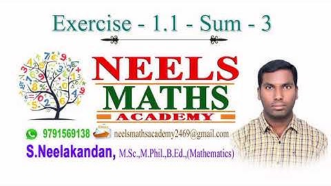 TN 10th Maths Unit - 1 : Relations And Functions – Exercise - 1.1 Sum 3 (11)