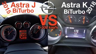 ACCELERATION BATTLE | Opel Astra 2.0 CDTI BiTurbo vs Opel Astra 1.6 CDTI BiTurbo | J vs K