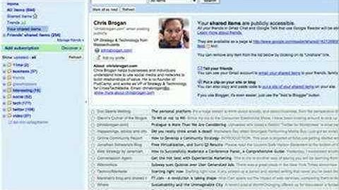 Google Reader Screencast