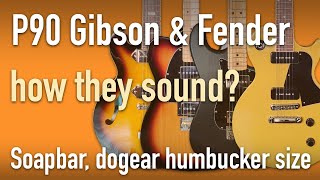 P90 comparison Gibson, Fender, Seymour Duncan, Alegree - YouTube