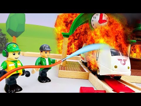 Мультфильм про пожарный поезд
