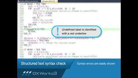 MELSOFT GX Works3 Tutorial No 10 Structured text syntax check  Mitsubishi Electric