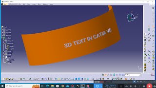 3D TEXT Modeling in CATIA V5, ENGRAVING OF 3D TEXT IN CATIA V5, Embossing of 3D text in CATIA V5,