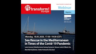transform! Webinar: Sea Rescue in the Mediterranean in Times of the Covid-19 Pandemic