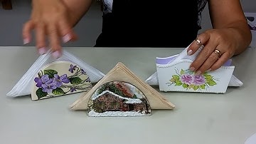 DECOUPAGE com papel - No porta Guardanapo