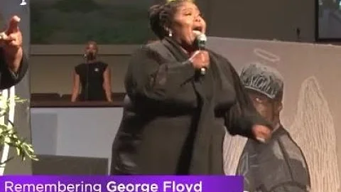 Kathy Taylor at George Floyd's Funeral