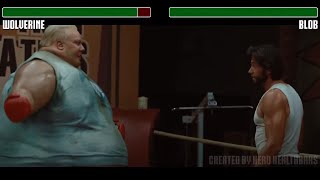 Wolverine vs Blob fight WITH HEALTHBARS | HD | Xmen Origins: Wolverine