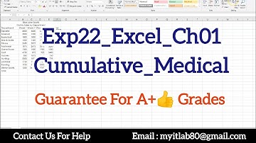 Exp22_Excel_Ch01_Cumulative_Medical | Excel Chapter 1 Cumulative - Medical Expenses (pc and mac)