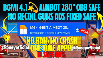 BGMI 4.1 AIMBOT OBB | BGMI 4.1 NO RECOIL CONFIG | BGMI NO RECOIL CONFIG 4.1 [100% Safe No Ban ]