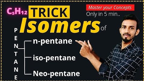 Isomers of pentane class 10 | n pentane isopentane neopentane