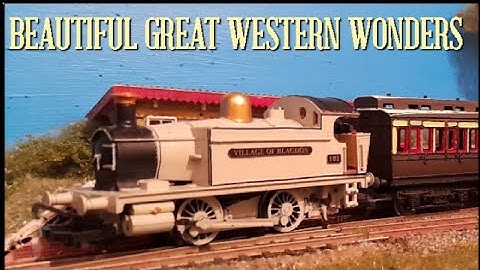 beautiful great Western engines on a scenic micro layout