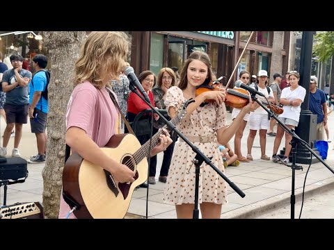 Crowd Stops For Amazing Street Performance | Stand By Me - Karolina Protsenko x Oscar Stembridge
