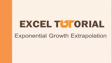 Excel Tutorial: Exponential growth forecast