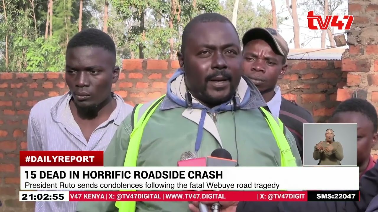 President Ruto sends condolences following the fatal Webuye road tragedy with 15 people dead