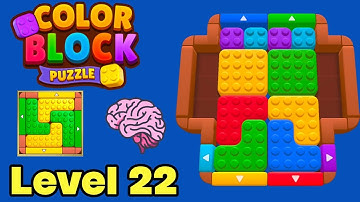 Color block puzzle 3d jam level 22 solution walkthrough