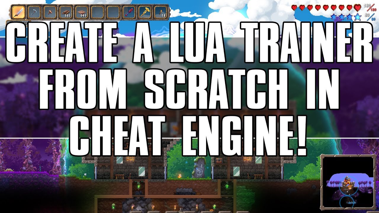 Lua Tutorial Coding A Trainer From Scratch In Cheat Engine Terraria Youtube - roblox cheat engine lua table scripts