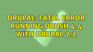 Drupal: Fatal Error Running Drush 4.4 with Drupal 7.2 (3 Solutions!!)