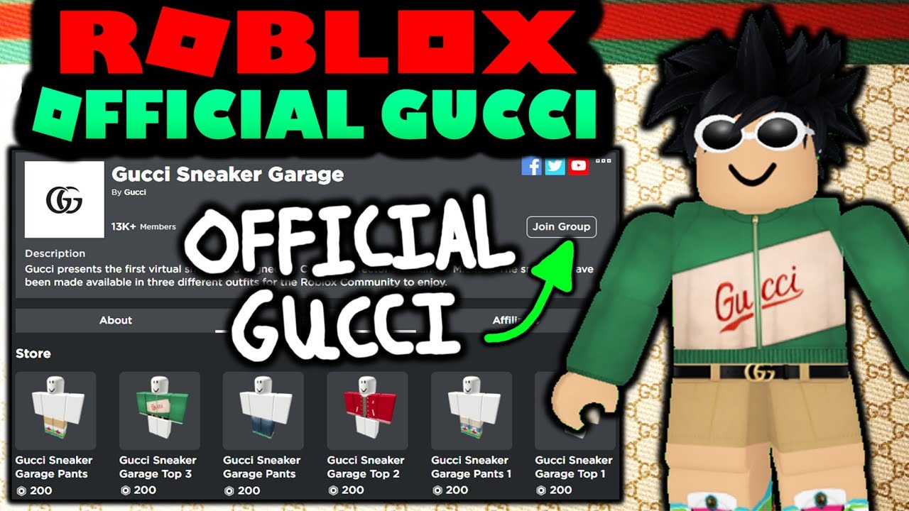 Gucci Is The First Ever Fashion Brand To Officially Create Clothes On Roblox Youtube - gucci roblox t shirt