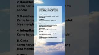 Beberapa hal yang tidak bisa dibeli dengan uang!! #motivasi #inspirasi #inspirasistory